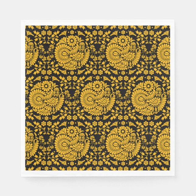 Slovak Country Folk Art Napkins (Front)