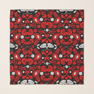 Slovak Country Folk Art Scarf