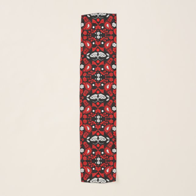 Slovak Country Folk Art Scarf (Front)