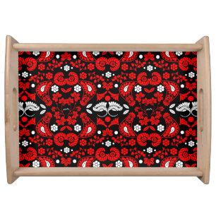 Slovak Country Folk Art Serving Tray