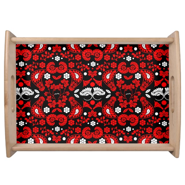 Slovak Country Folk Art Serving Tray (Front)