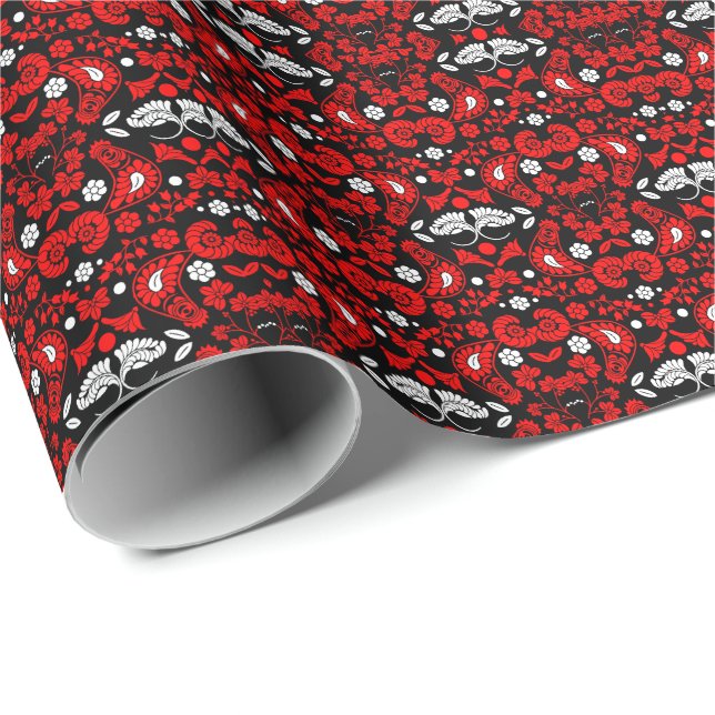 Slovak Country Folk Art Wrapping Paper (Roll Corner)