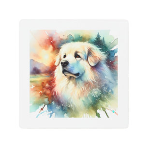 Slovak Cuvac Dog 030724AREF102 - Watercolor Metal Print
