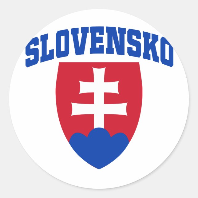 Slovak Emblem Classic Round Sticker (Front)