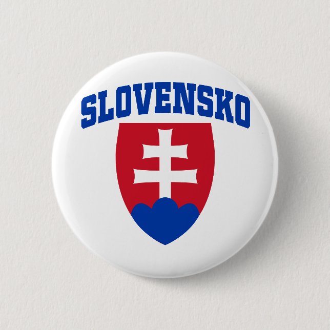 Slovak Emblem Pinback Button (Front)