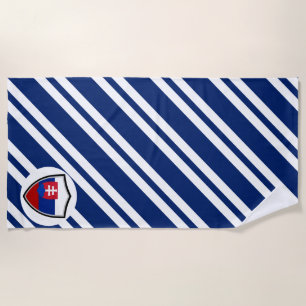 Slovak flag beach towel