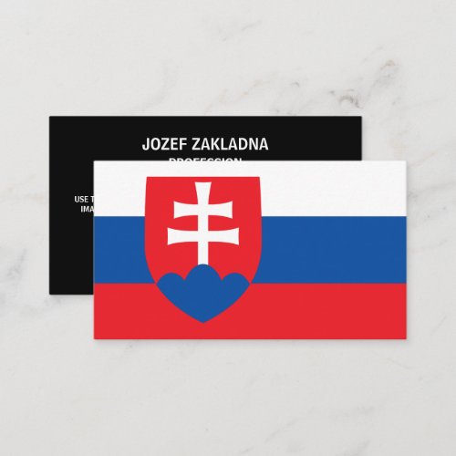 Slovak Flag  Coat of Arms Flag of Slovakia Business Card