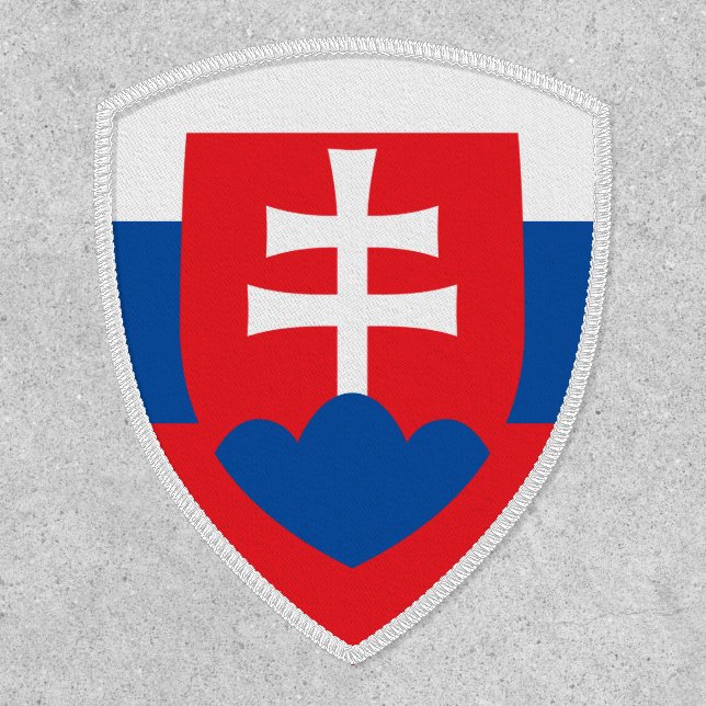 Slovak Flag & Coat of Arms, Flag of Slovakia Patch (Front)