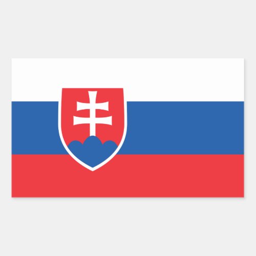 Slovak Flag Flag of Slovakia Rectangular Sticker