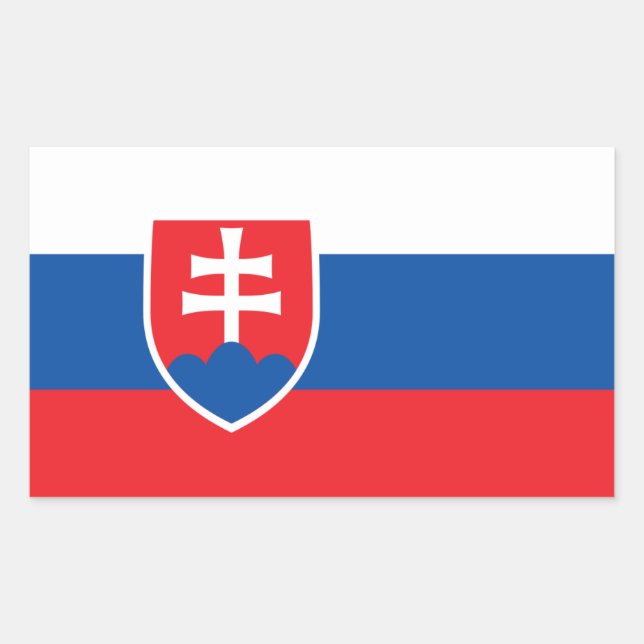 Slovak Flag, Flag of Slovakia Rectangular Sticker (Front)
