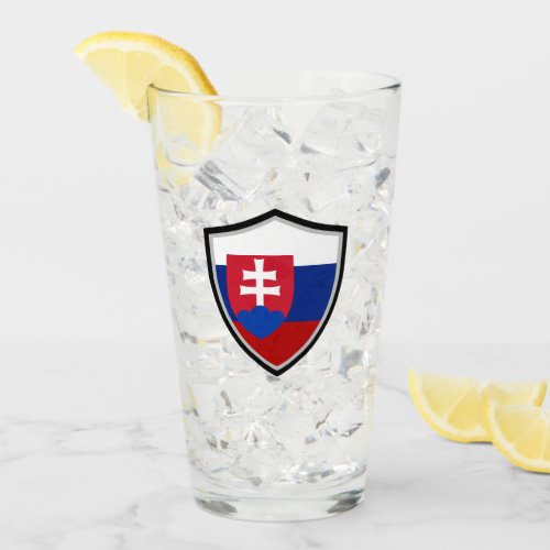 Slovak flag glass