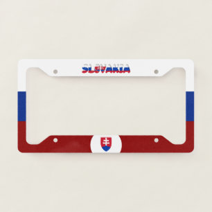 Slovak flag license plate frame