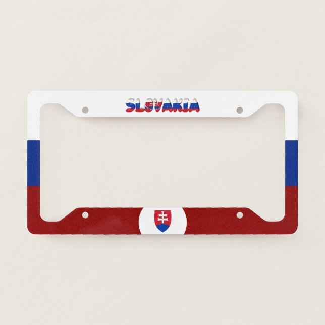 Slovak flag license plate frame (Front)