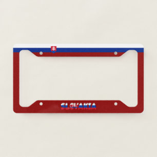 Slovak flag license plate frame
