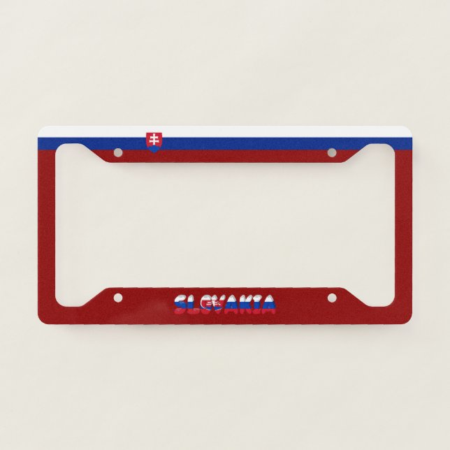 Slovak flag license plate frame (Front)