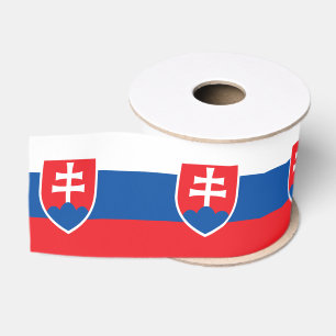 Slovak Flag & Slovakia travel, holiday/sports Grosgrain Ribbon