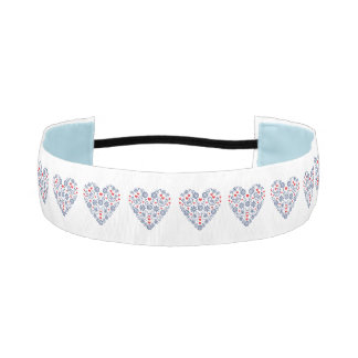Slovak Folk Heart Pattern Athletic Headband
