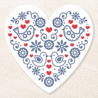 Slovak Folk Pattern Paper Coaster