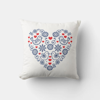 Slovak Folk Pattern Throw Pillow