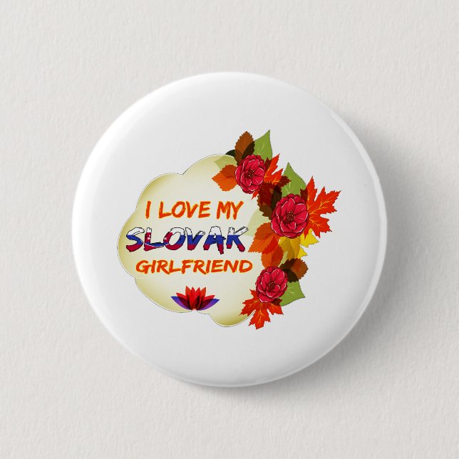 Slovak Girlfriend designs Button (Front)