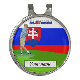Slovak golfer golf hat clip