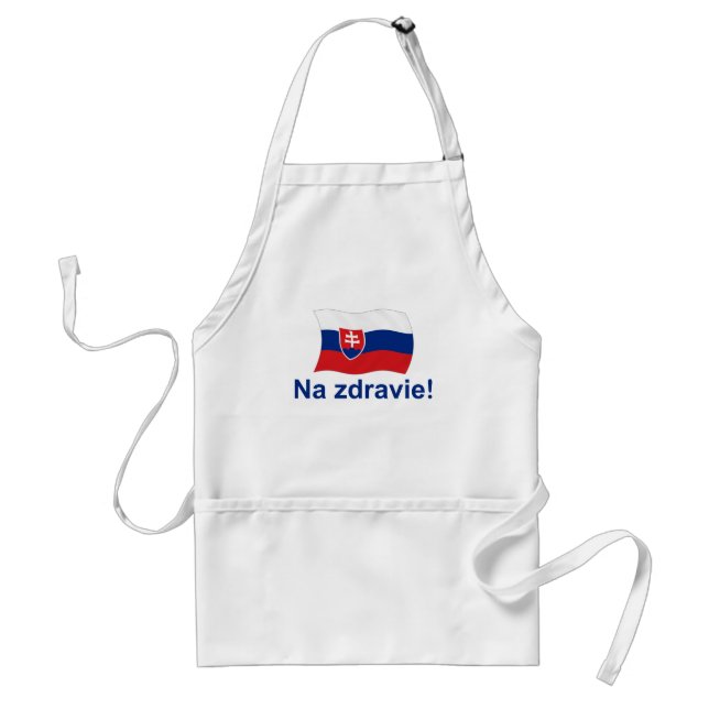Slovak Na Zdravie! (To your health!) Adult Apron (Front)
