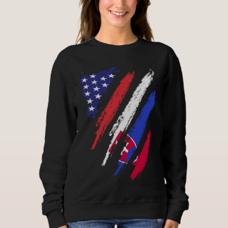 Slovakia American Grown Flag USA Patriot Heritage Sweatshirt