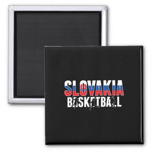 Slovakia Basketball Fans Jersey Slovak Flag Slam D Magnet