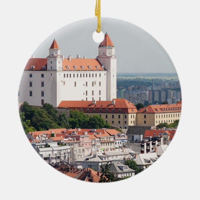 Slovakia Bratislava Christmas Ornament (Back)