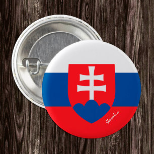 Slovakia button, patriotic Slovakia Flag fashion Button