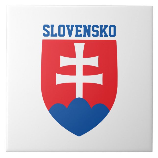 Slovakia coat of arms ceramic tile (Front)