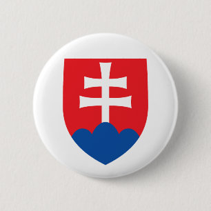 slovakia country coat arms symbol emblem cross button
