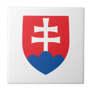 slovakia country coat arms symbol emblem cross ceramic tile