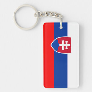 Slovakia country flag spanish nation symbol keychain
