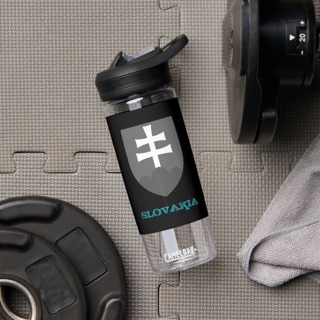 Slovakia Fitness & Slovakia coat of arms / flag Water Bottle (Gym)