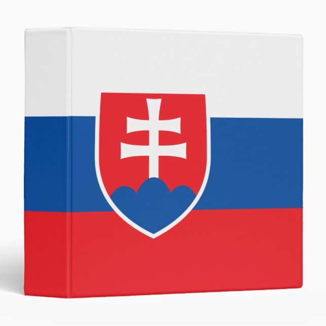 Slovakia Flag 3 Ring Binder (Front/Spine)