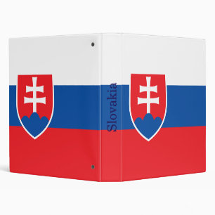 Slovakia Flag 3 Ring Binder
