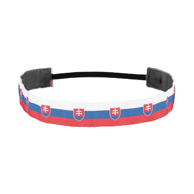 Slovakia Flag Athletic Headband (Front)