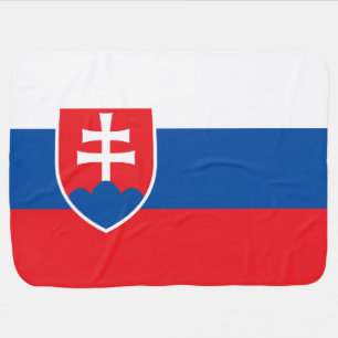 Slovakia Flag Baby Blanket