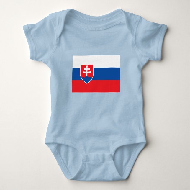Slovakia Flag Baby Bodysuit (Front)