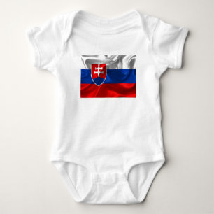 Slovakia flag baby bodysuit