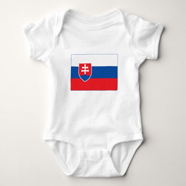 Slovakia Flag Baby Bodysuit (Front)