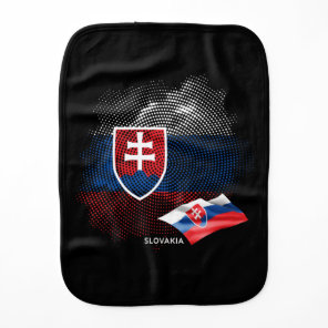 Slovakia flag baby burp cloth