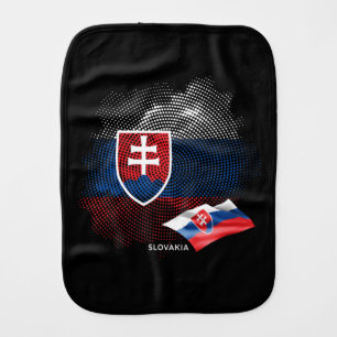 Slovakia flag baby burp cloth
