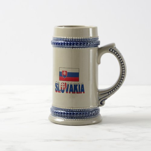 Slovakia flag beer stein