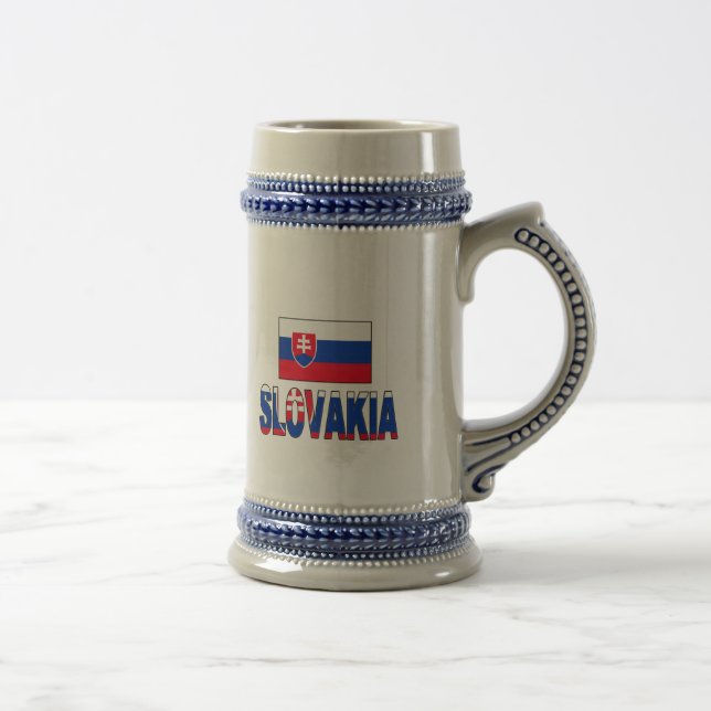 Slovakia flag beer stein (Right)