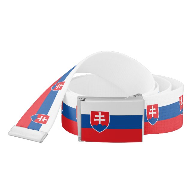 Slovakia Flag Belt (Snake)
