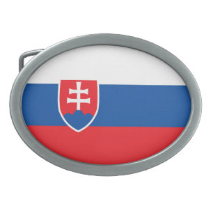 Slovakia flag belt buckle