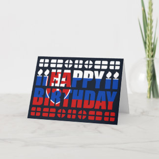 Slovakia Flag Birthday Card