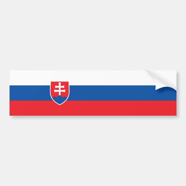 Slovakia Flag Bumper Sticker (Front)